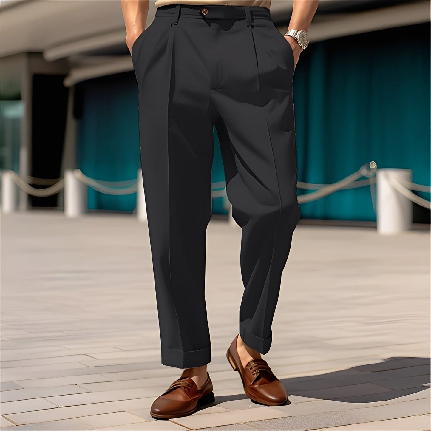 Beckham - Klassische Herrenhose mit geradem Schnitt