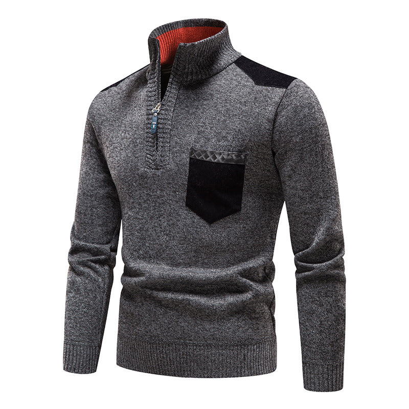Rayne - Stilvoller Herrenpullover mit Reißverschluss und Tasche