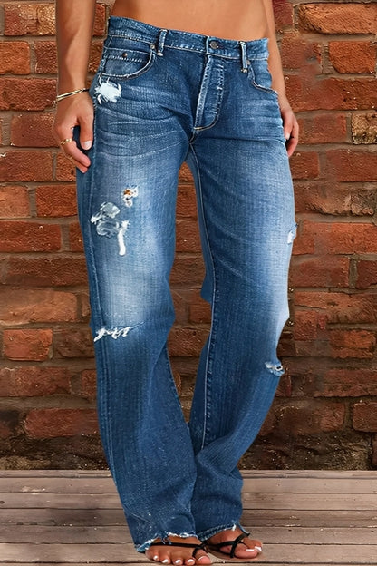 Demetria - Klassische Damenjeans mit niedrigem Bund