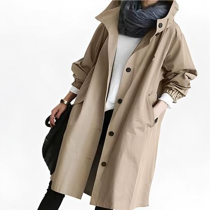 Giselle - Damen-Hoodie-Regenmantel, wasserfest