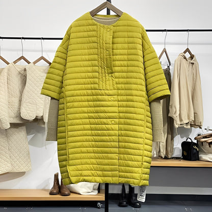 Gladys - Bequemer Mantel für Frauen in größeren Größen mit Knöpfen