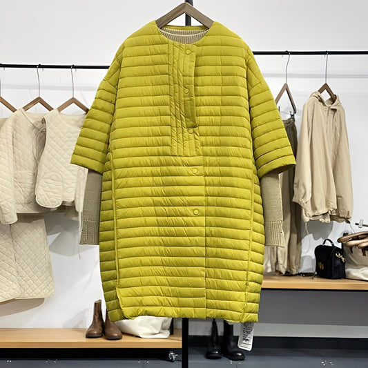 Gladys - Bequemer Mantel für Frauen in größeren Größen mit Knöpfen