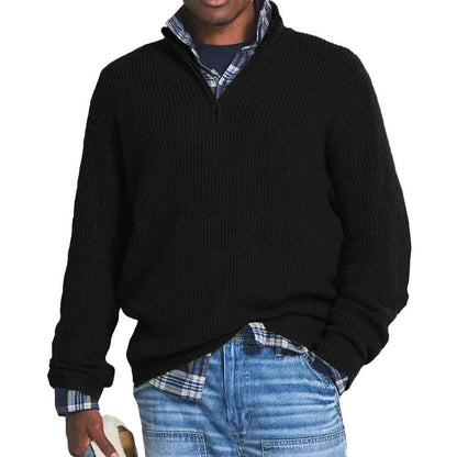 Charlton - Gemütlicher Herren-Kaschmirpullover mit Reißverschluss