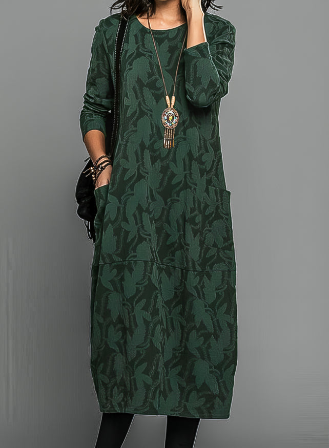 Alisha – Gedrucktes Langarmkleid