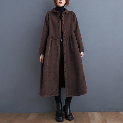Amelia - Warmer Cord-Wintermantel mit weiter Passform für Damen