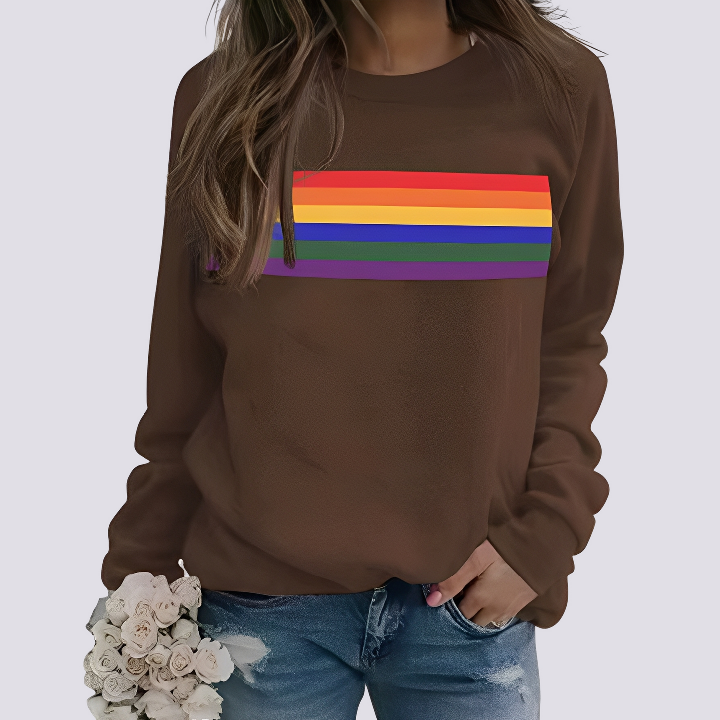 Roseann - Moderner Damenpullover mit farbigem Muster