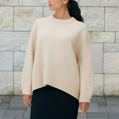 Shanelle - Klassischer Damenpullover mit rundem Ausschnitt