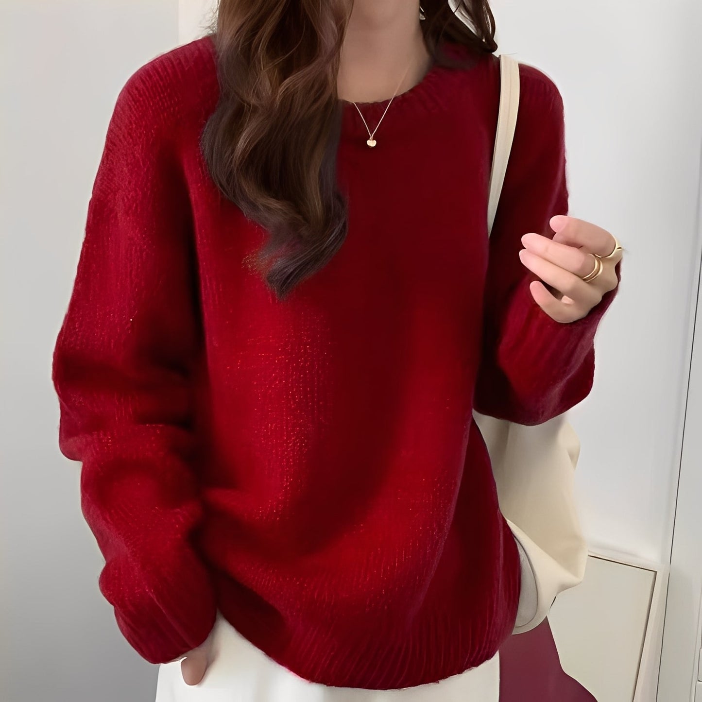 Roxanna - Damen Oversize-Pullover mit schlichtem Look