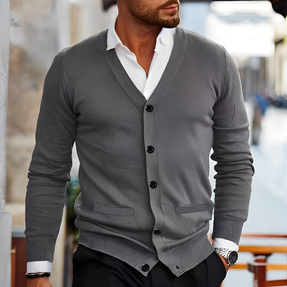 Terence - Klassischer Herrenpullover mit Taschen