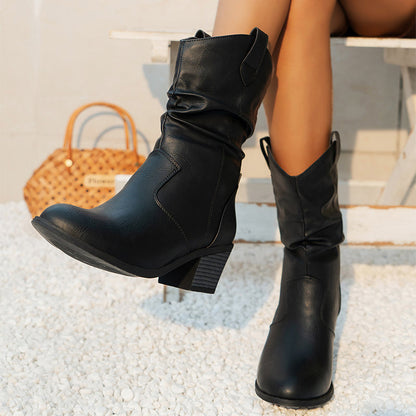 Mirabel - Klassische Damen-Leder-Cowboystiefel
