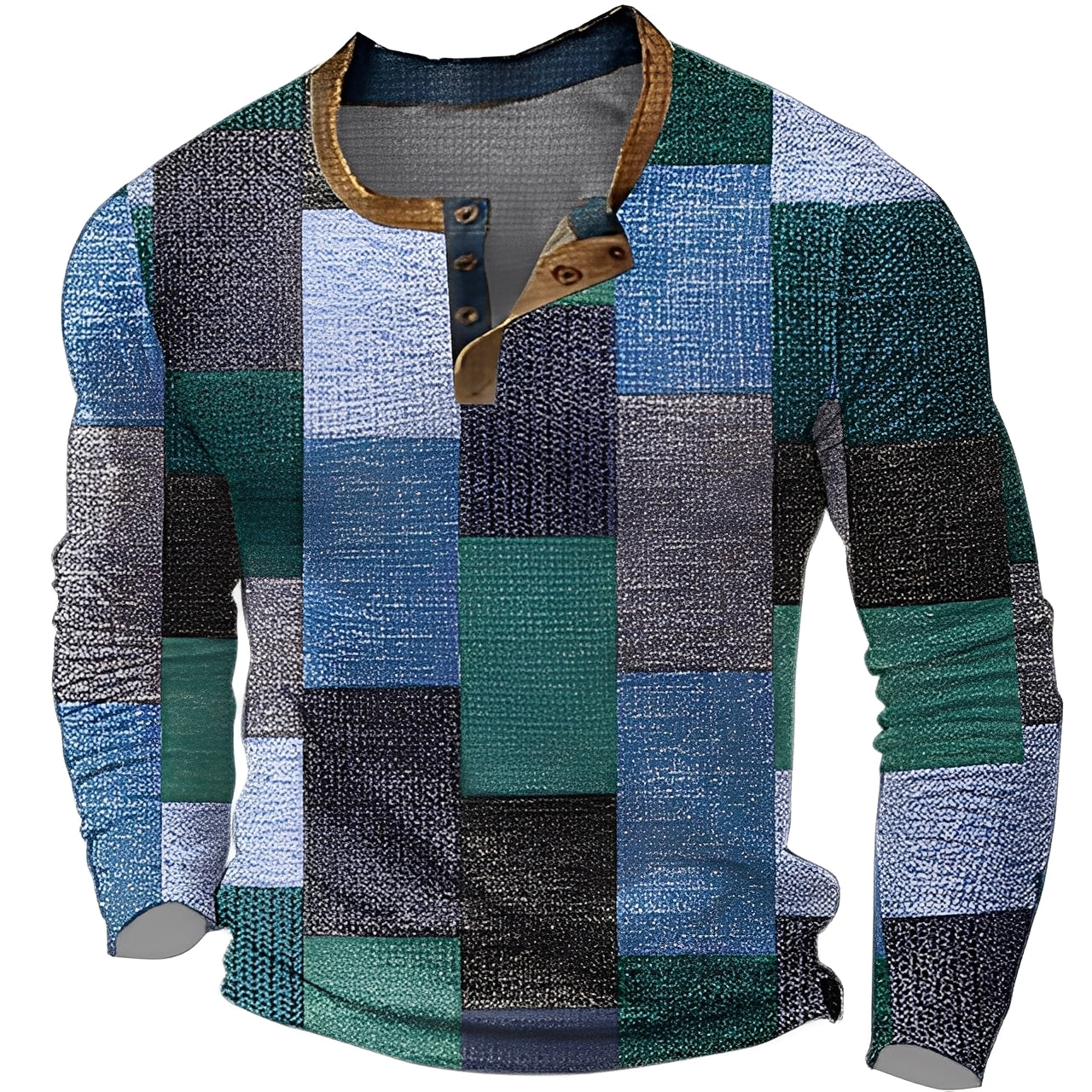 Brennan - Komfortables, bedrucktes Herren-Langarmshirt