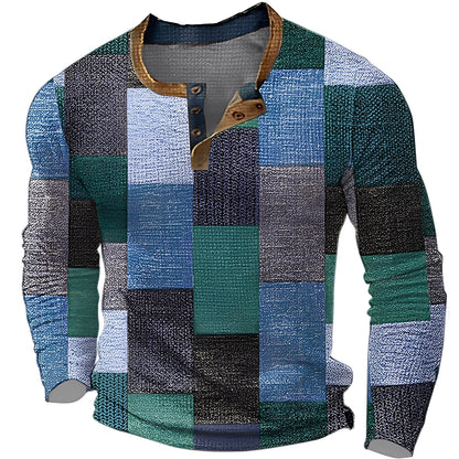 Brennan - Komfortables, bedrucktes Herren-Langarmshirt