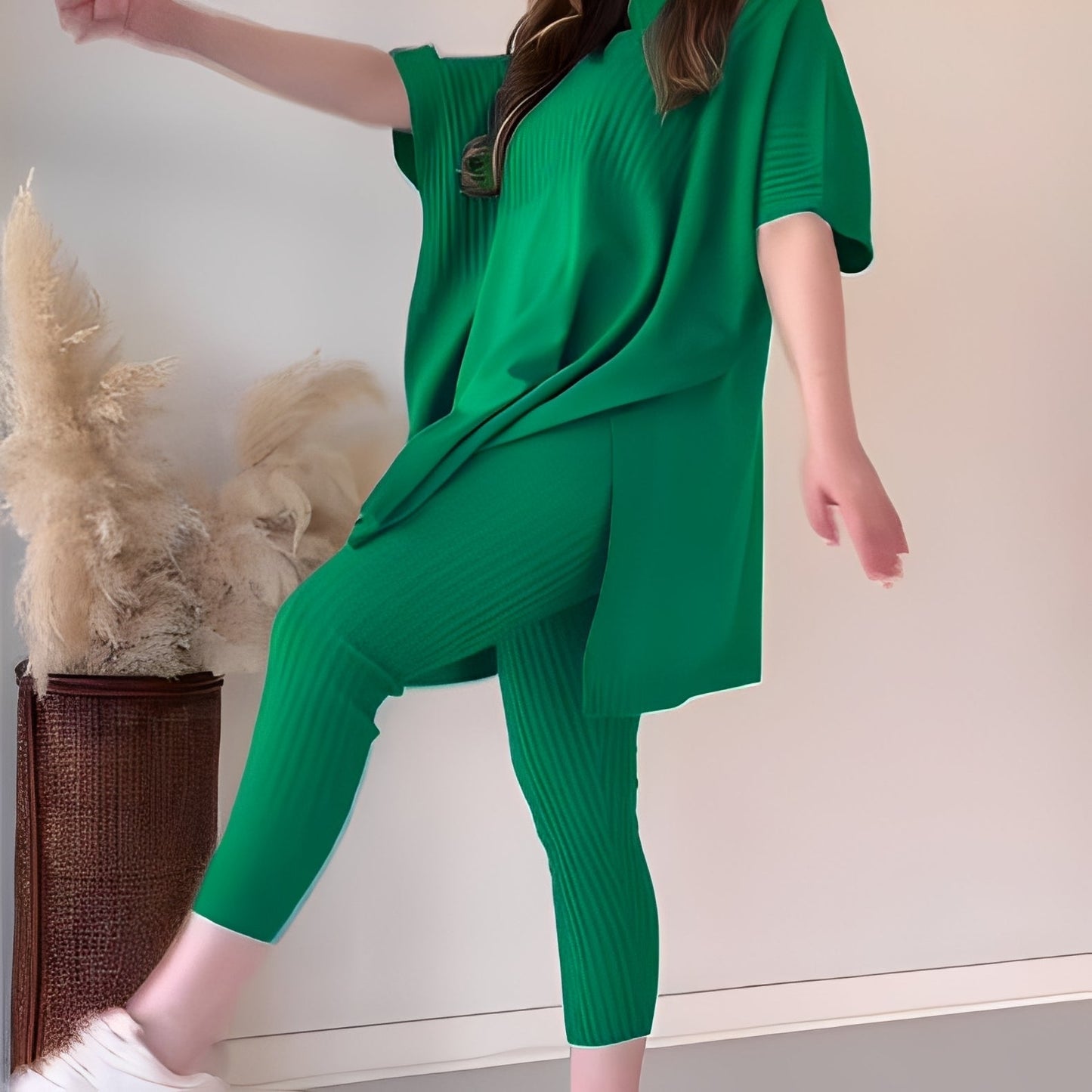 Roxanna - Gemütliches, locker geschnittenes Damen-Strickset aus zwei Teilen