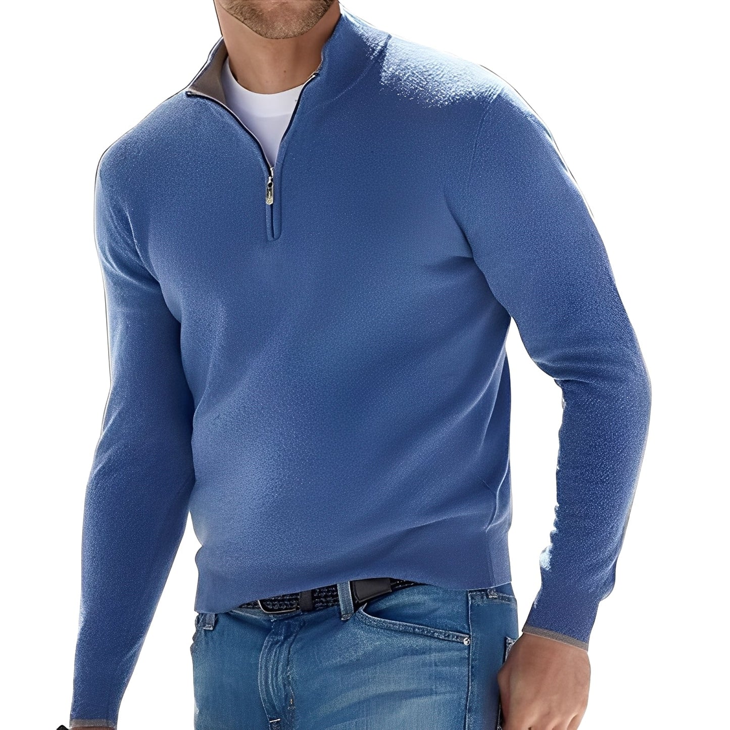Zayne - Bequemer Herrenpullover mit Zipper