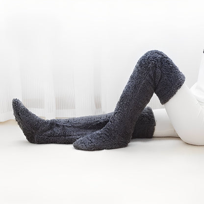 Camellia - Kuschelige, kniehohe Wintersocken für Damen