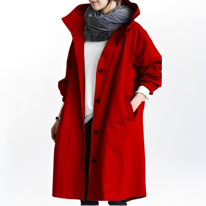 Giselle - Damen-Hoodie-Regenmantel, wasserfest