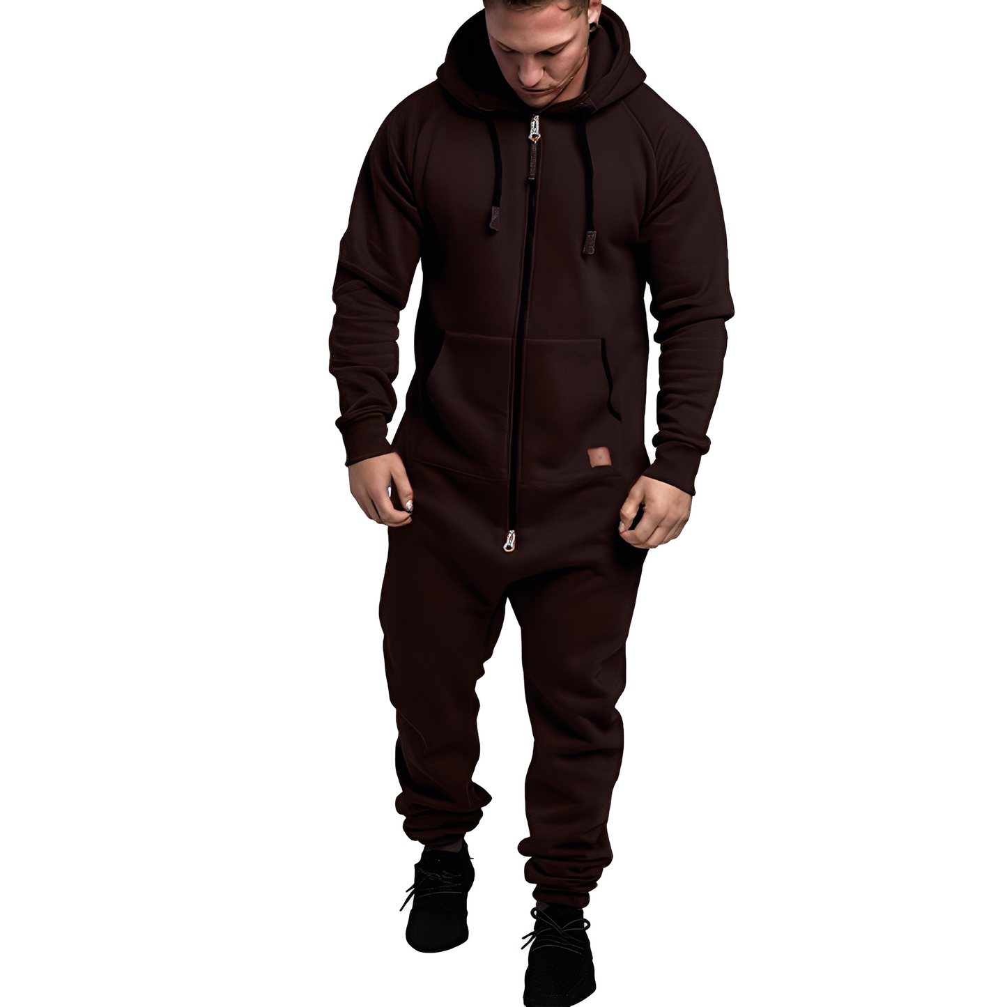 Benson - Gemütlicher Herren-Fleece-Overall mit Kapuze