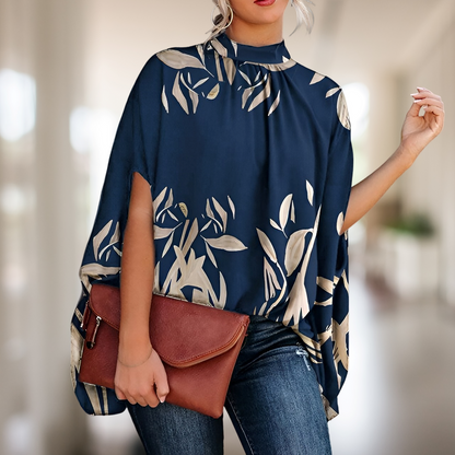 Zara – Locker geschnittene Bluse mit V-Ausschnitt