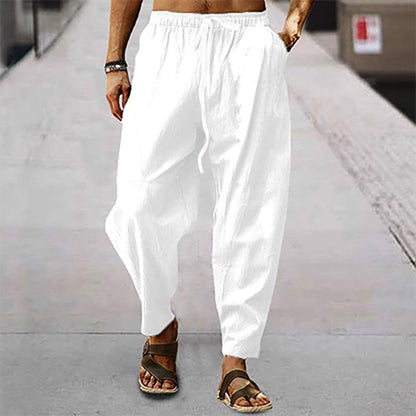 Titus – Lockere Strandhose aus Baumwolle-Leinen