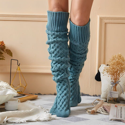 Jillian - Warme, elegante, lange Wollsocken für Damen