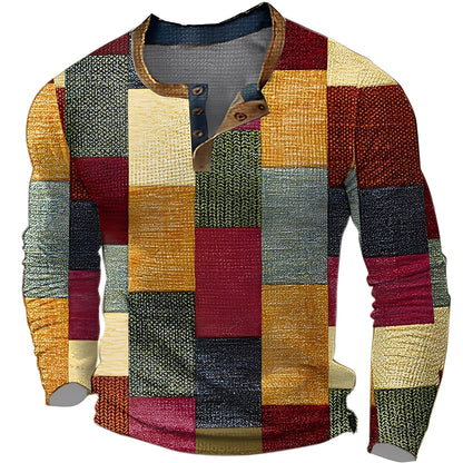 Brennan - Komfortables, bedrucktes Herren-Langarmshirt