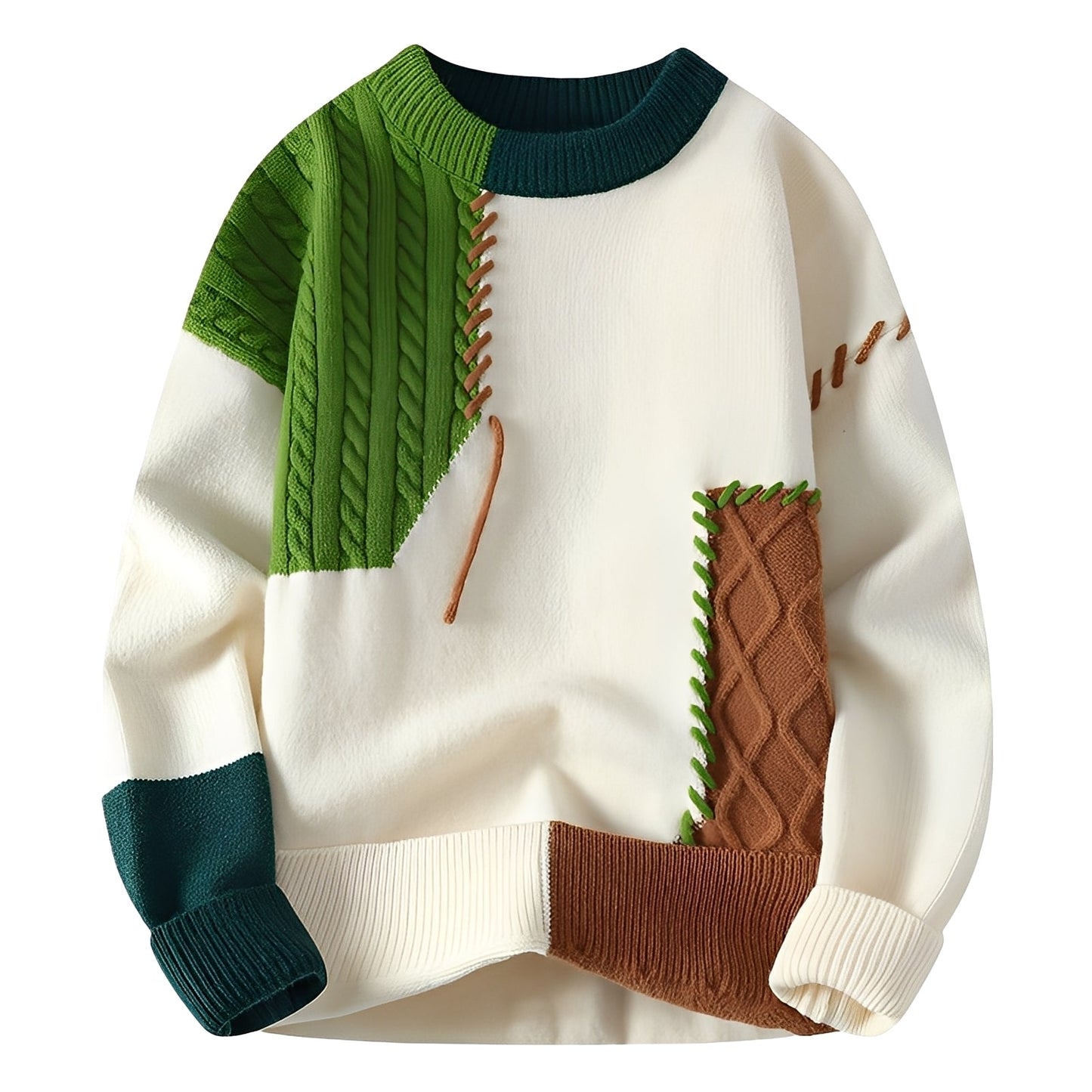 Carter - Stilvoller, warmer Herrenpullover im Patchwork-Stil