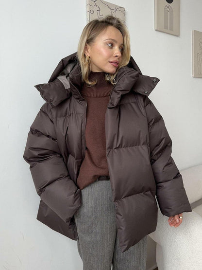 Louisa - Kurze Jacke mit Kapuze und Innenfutter