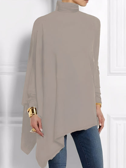 Kalysta - Modernes Fleece-Top mit schrägem Muster für Damen