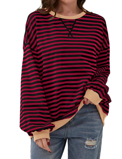 Cordelia - Eleganter, lockerer Damenpullover mit Streifen