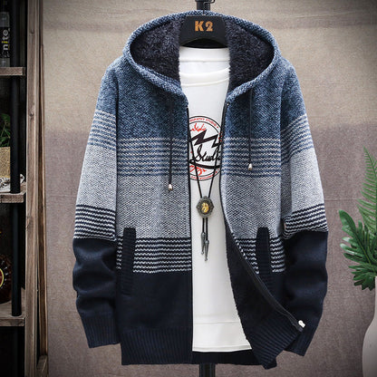 Dawson - Herren-Hoodie-Mantel lang