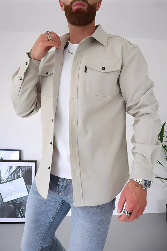 David - Lässiges Herrenhemd mit Taschen