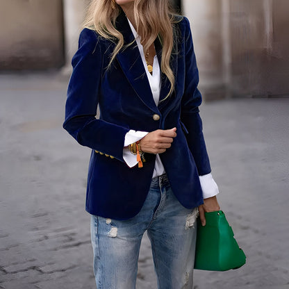 Alise - Schicker, schmal geschnittener Damen-Samt-Blazer