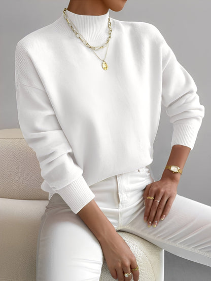 Roxana - Eleganter Damenpullover mit Stehkragen