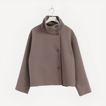 Carolyn - Schicke Damenwolljacke mit einem Knopf