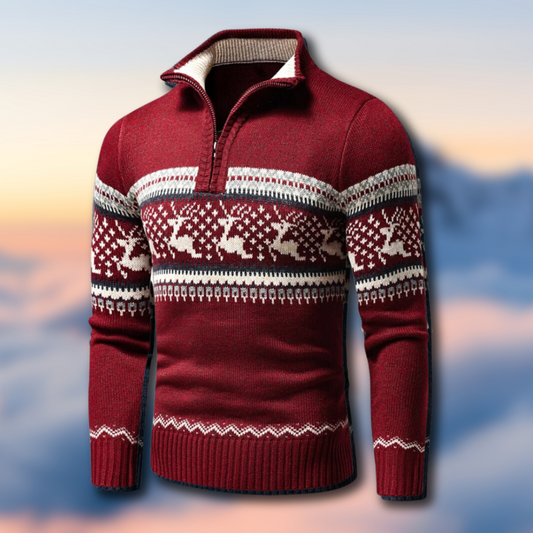 Demar – Locker geschnittene Herrensweatjacke mit Zipper