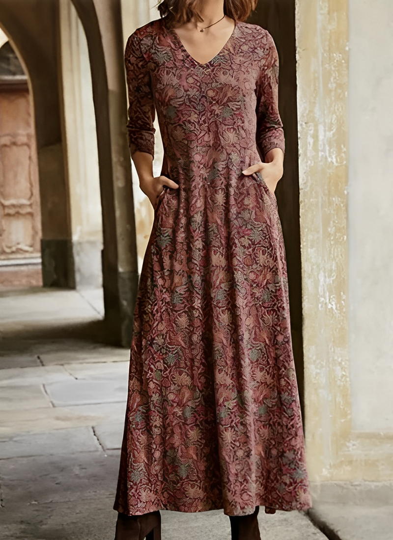 Adeline – Vintage Maxikleid
