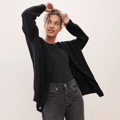 Leah – Extra langer Kaschmir-Cardigan
