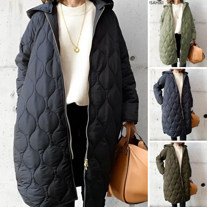 Priscilla – Bequemer Parka mit Kapuze und Design