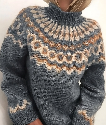 Oona – Warmer Island-Pullover mit Rollkragen