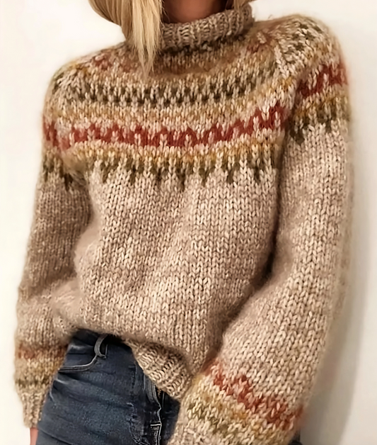 Oona – Warmer Island-Pullover mit Rollkragen