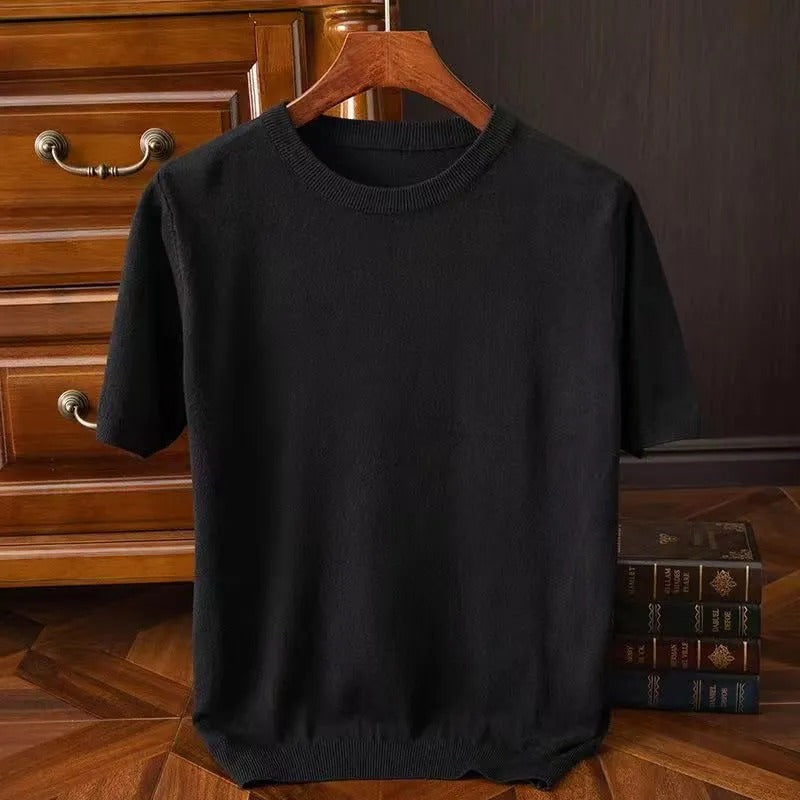 Lian – Kurzarmliges Strickshirt für Herren