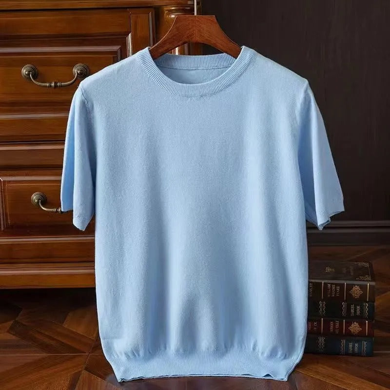 Lian – Kurzarmliges Strickshirt für Herren