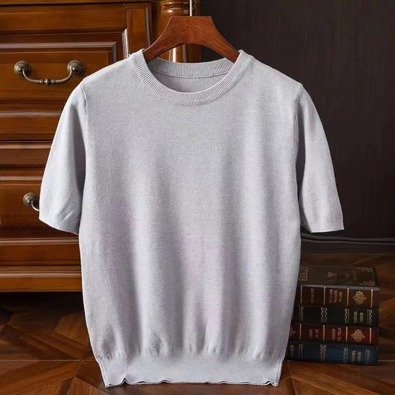 Lian – Kurzarmliges Strickshirt für Herren