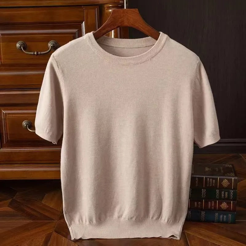 Lian – Kurzarmliges Strickshirt für Herren