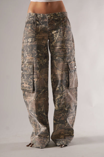 Odette – Unisex-Cargohose mit Tarnmuster