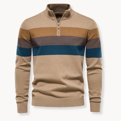 Aurullo - Pullover mit Viertel-Reißverschluss