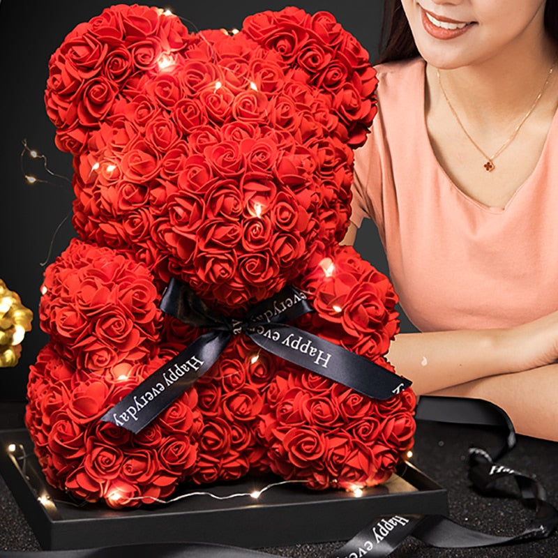Adorbs – Rosen-Teddybär mit LED-Schachtel