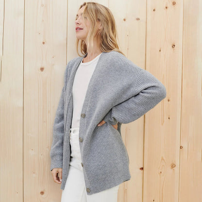 Leah – Extra langer Kaschmir-Cardigan