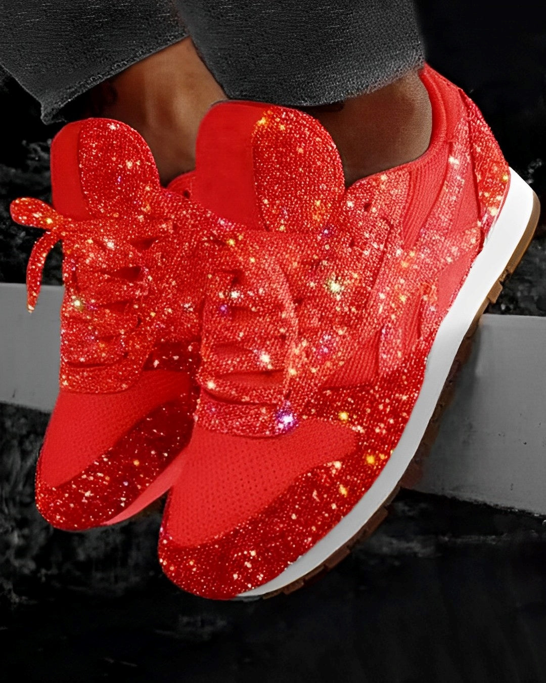 Ross – Funkelnde Sneaker mit Plateausohle