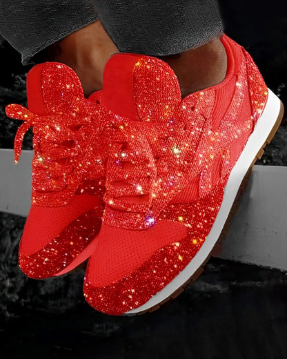 Ross – Funkelnde Sneaker mit Plateausohle